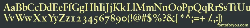GaramondrepriseossskBold Font – Yellow Fonts on Black Background