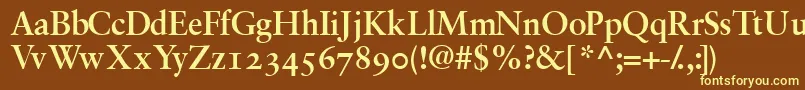 GaramondrepriseossskBold Font – Yellow Fonts on Brown Background