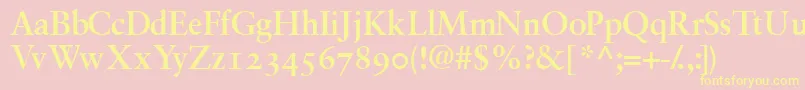 GaramondrepriseossskBold Font – Yellow Fonts on Pink Background