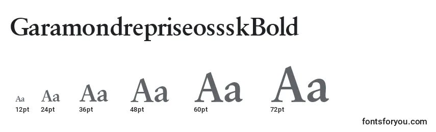 GaramondrepriseossskBold Font Sizes