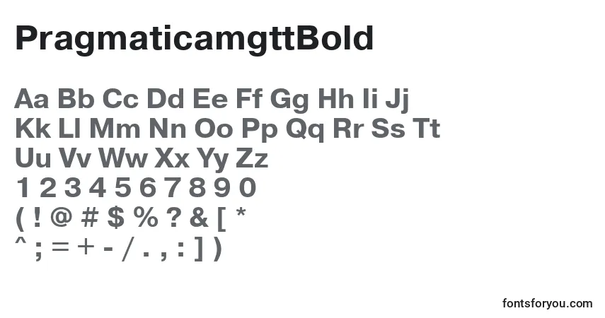 PragmaticamgttBold-fontti – aakkoset, numerot, erikoismerkit