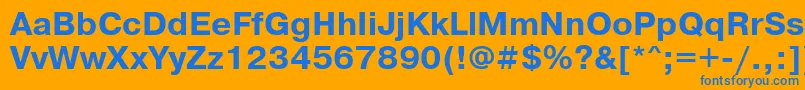 PragmaticamgttBold Font – Blue Fonts on Orange Background