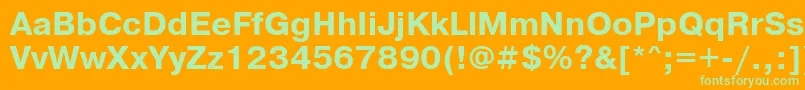 PragmaticamgttBold Font – Green Fonts on Orange Background