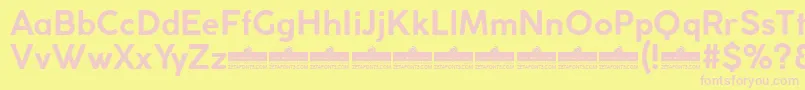 CocogothicBoldTrial Font – Pink Fonts on Yellow Background