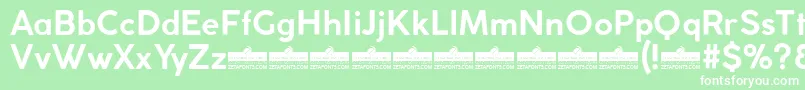 CocogothicBoldTrial Font – White Fonts on Green Background