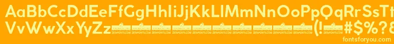 CocogothicBoldTrial Font – Yellow Fonts on Orange Background