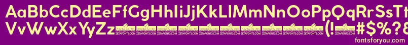 CocogothicBoldTrial Font – Yellow Fonts on Purple Background