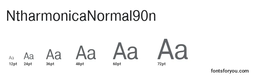 Размеры шрифта NtharmonicaNormal90n