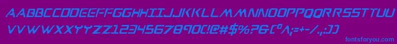 Шрифт Wareagleci – синие шрифты на фиолетовом фоне