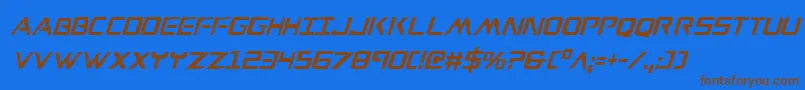 Police Wareagleci – polices brunes sur fond bleu