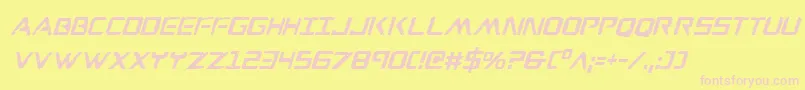 Wareagleci Font – Pink Fonts on Yellow Background