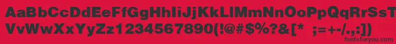 Ennis Font – Black Fonts on Red Background