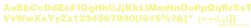 Ennis Font – Yellow Fonts on White Background