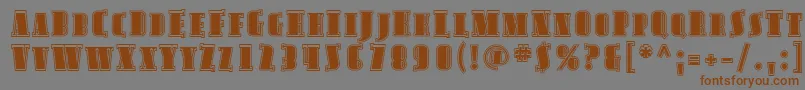 AvondaleScInline Font – Brown Fonts on Gray Background