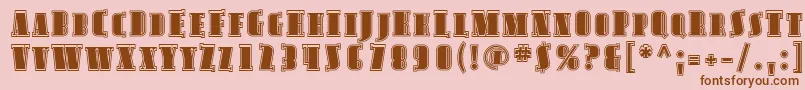 AvondaleScInline Font – Brown Fonts on Pink Background