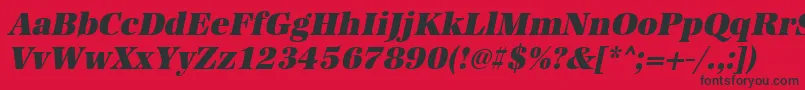 UrwantiquatultbolnarOblique Font – Black Fonts on Red Background