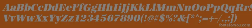 UrwantiquatultbolnarOblique Font – Gray Fonts on Brown Background