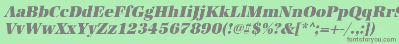 UrwantiquatultbolnarOblique Font – Gray Fonts on Green Background