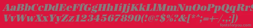 UrwantiquatultbolnarOblique Font – Gray Fonts on Red Background