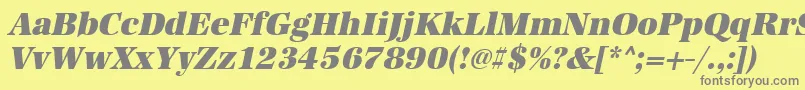 UrwantiquatultbolnarOblique Font – Gray Fonts on Yellow Background