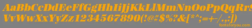 UrwantiquatultbolnarOblique Font – Orange Fonts on Gray Background