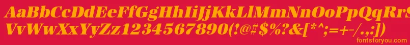 UrwantiquatultbolnarOblique Font – Orange Fonts on Red Background