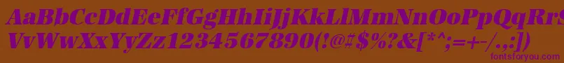 UrwantiquatultbolnarOblique Font – Purple Fonts on Brown Background