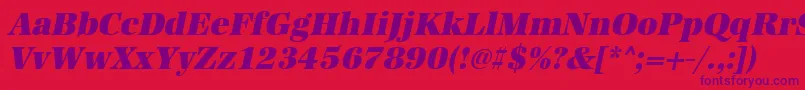 UrwantiquatultbolnarOblique Font – Purple Fonts on Red Background