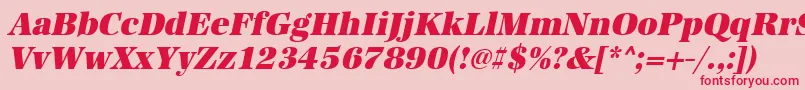 fuente UrwantiquatultbolnarOblique – Fuentes Rojas Sobre Fondo Rosa