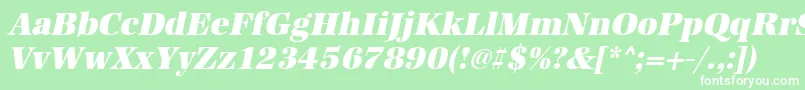 UrwantiquatultbolnarOblique Font – White Fonts on Green Background