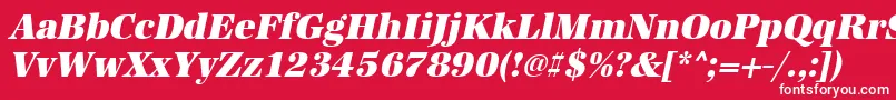 フォントUrwantiquatultbolnarOblique – 赤い背景に白い文字