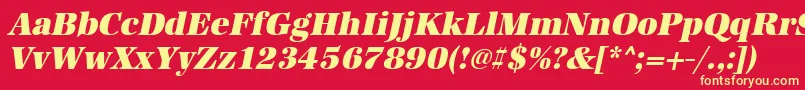 UrwantiquatultbolnarOblique Font – Yellow Fonts on Red Background