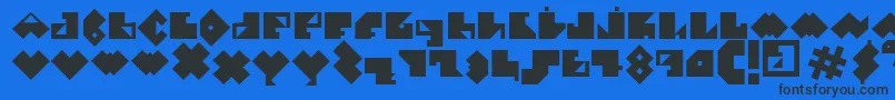 EPececitoFont Font – Black Fonts on Blue Background