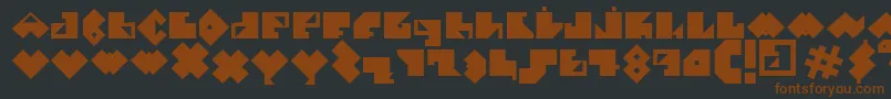 EPececitoFont-fontti – ruskeat fontit mustalla taustalla