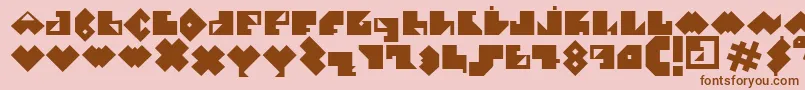 EPececitoFont Font – Brown Fonts on Pink Background