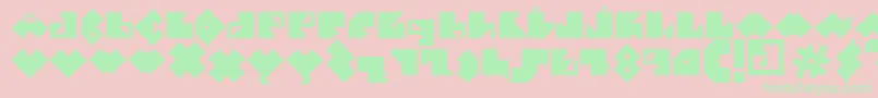 フォントEPececitoFont – ピンクの背景に緑の文字