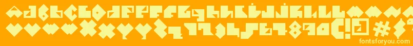 EPececitoFont Font – Yellow Fonts on Orange Background