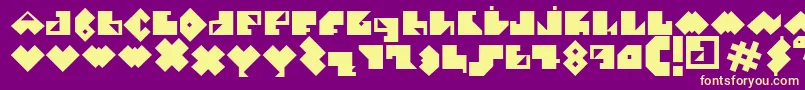 EPececitoFont Font – Yellow Fonts on Purple Background