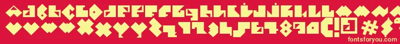 EPececitoFont Font – Yellow Fonts on Red Background