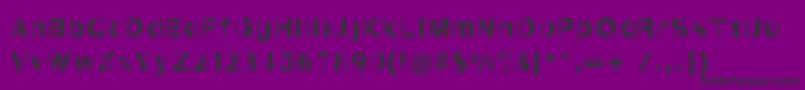 フォントKenzotiquaswinging – 紫の背景に黒い文字