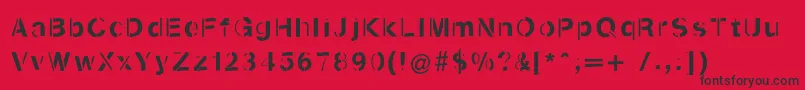 Kenzotiquaswinging Font – Black Fonts on Red Background