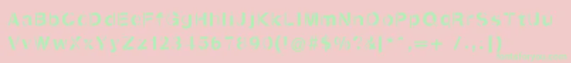 Kenzotiquaswinging Font – Green Fonts on Pink Background