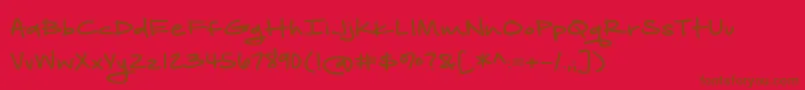AnotherBirdhouseLight Font – Brown Fonts on Red Background