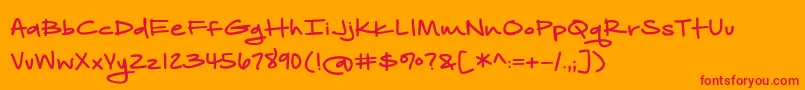 AnotherBirdhouseLight Font – Red Fonts on Orange Background