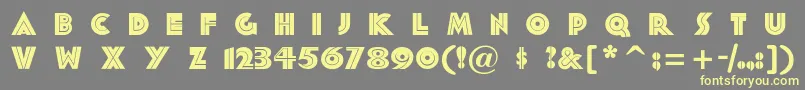 FortySecondstreet-fontti – keltaiset fontit harmaalla taustalla