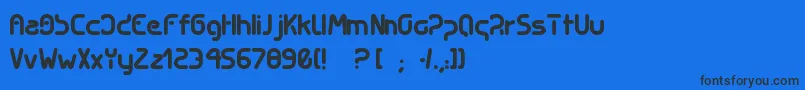 SwishRegular Font – Black Fonts on Blue Background