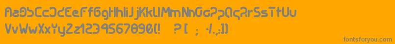 SwishRegular Font – Gray Fonts on Orange Background