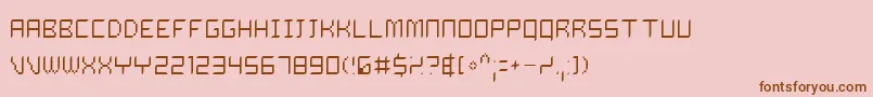 フォントDalil – ピンクの背景に茶色のフォント