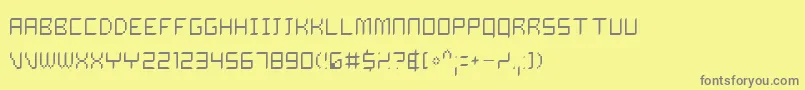 フォントDalil – 黄色の背景に灰色の文字