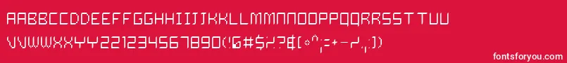 フォントDalil – 赤い背景に白い文字